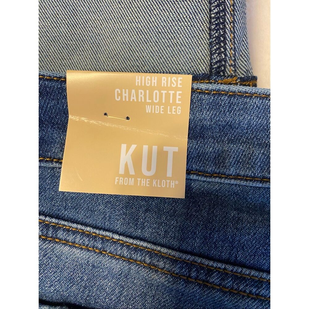NWT Kut From the Kloth Charlotte High Rise Cuffed Wide Leg Jeans Size 12 - Picture 9 of 13